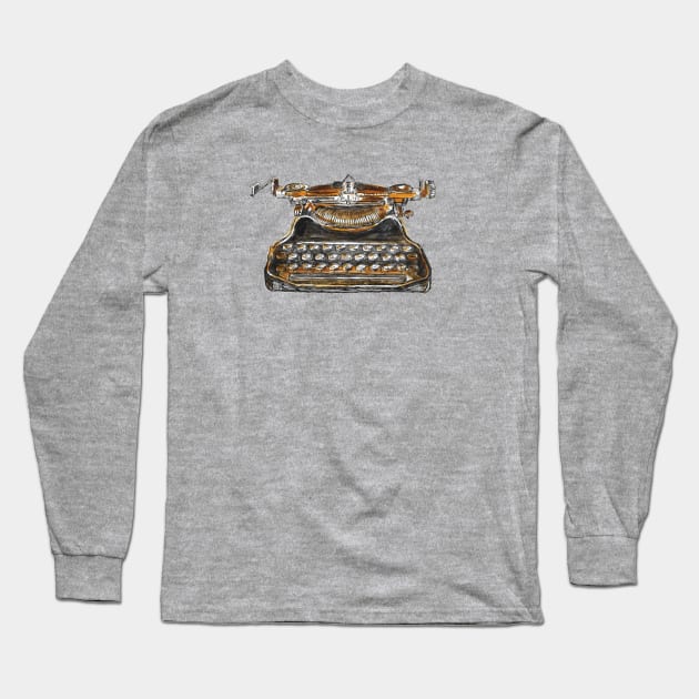 Vintage Typewriter - Vintage Objects - Gifts for writers - 2. Long Sleeve T-Shirt by FanitsaArt